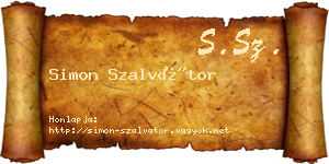 Simon Szalvátor névjegykártya